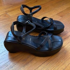 Vintage Prada Patent Leather Platform Sandals 38